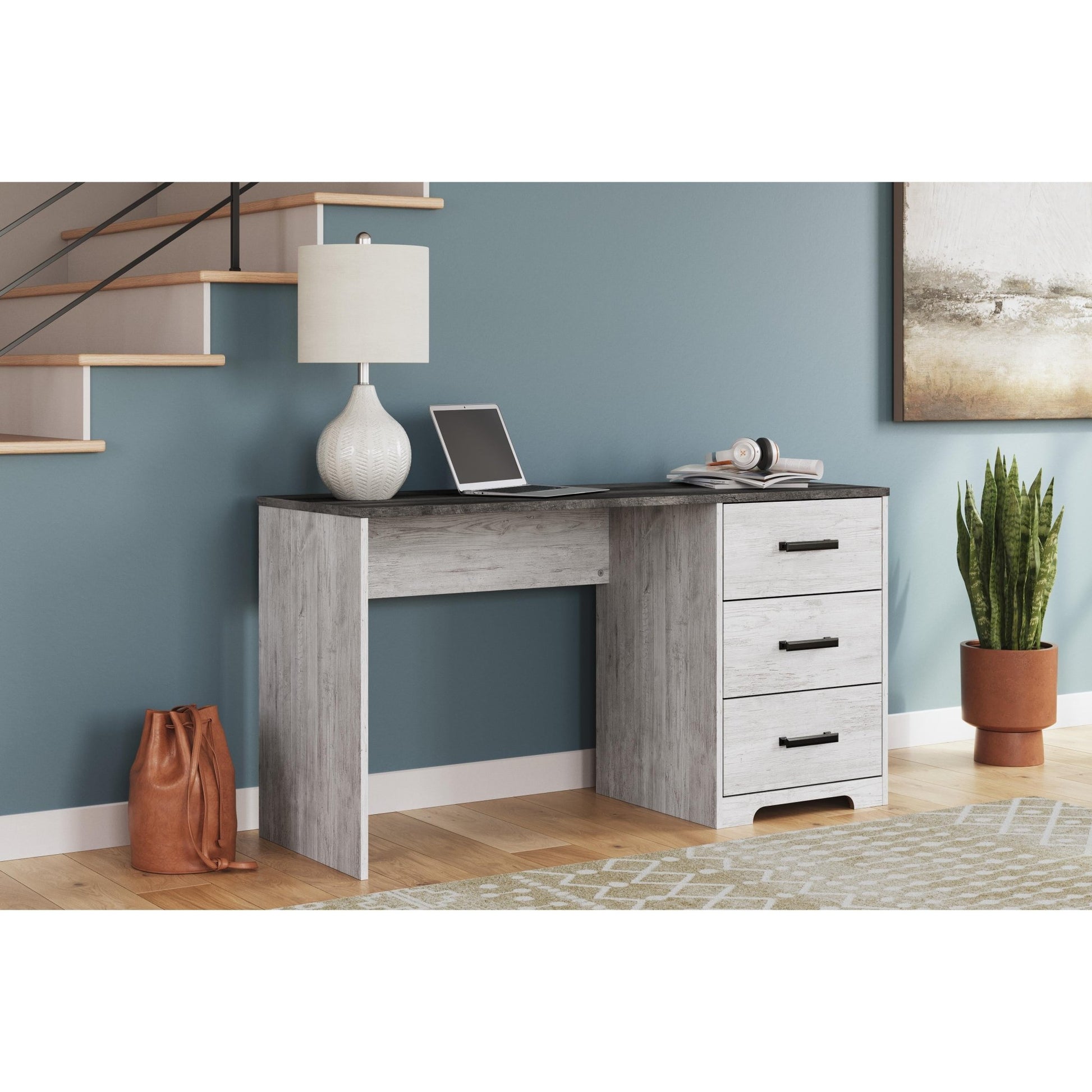 Signature Design by Ashley Shawburn H4121 - 34 Home Office Desk - American Furniture of Slidell