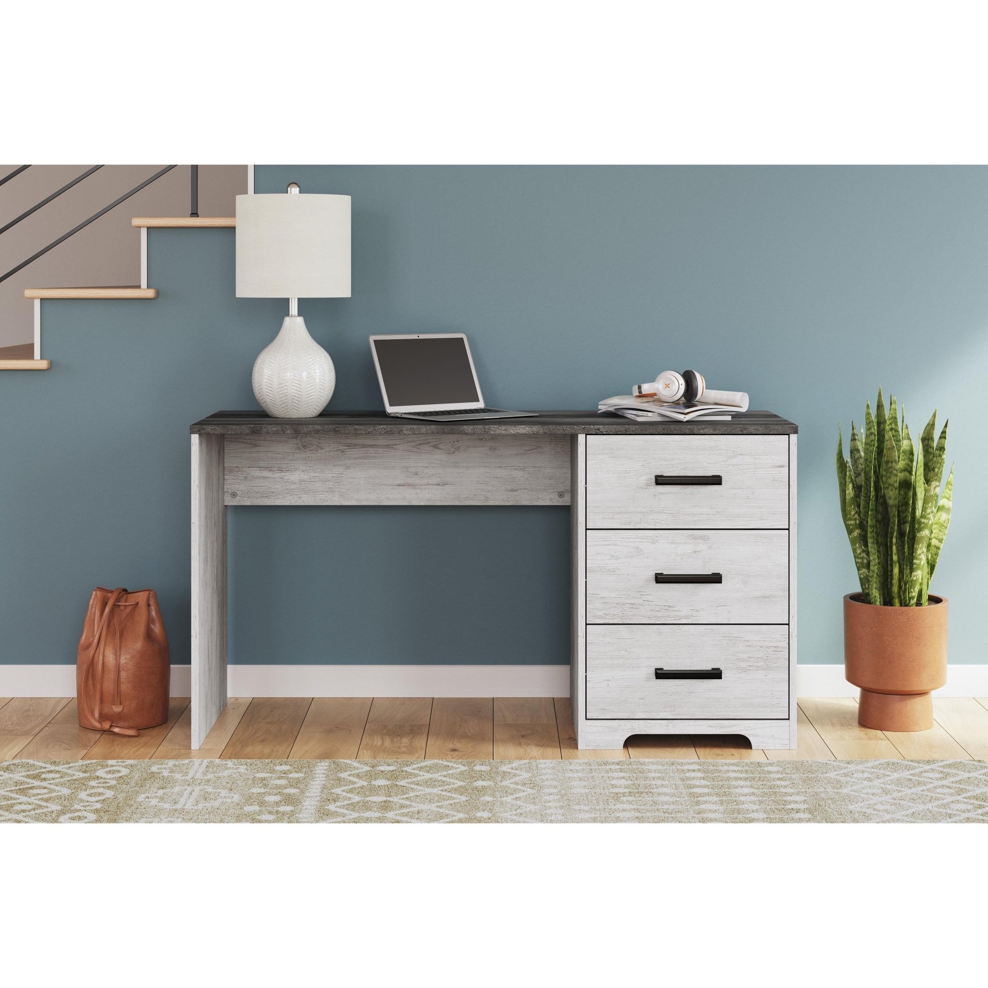 Signature Design by Ashley Shawburn H4121 - 34 Home Office Desk - American Furniture of Slidell