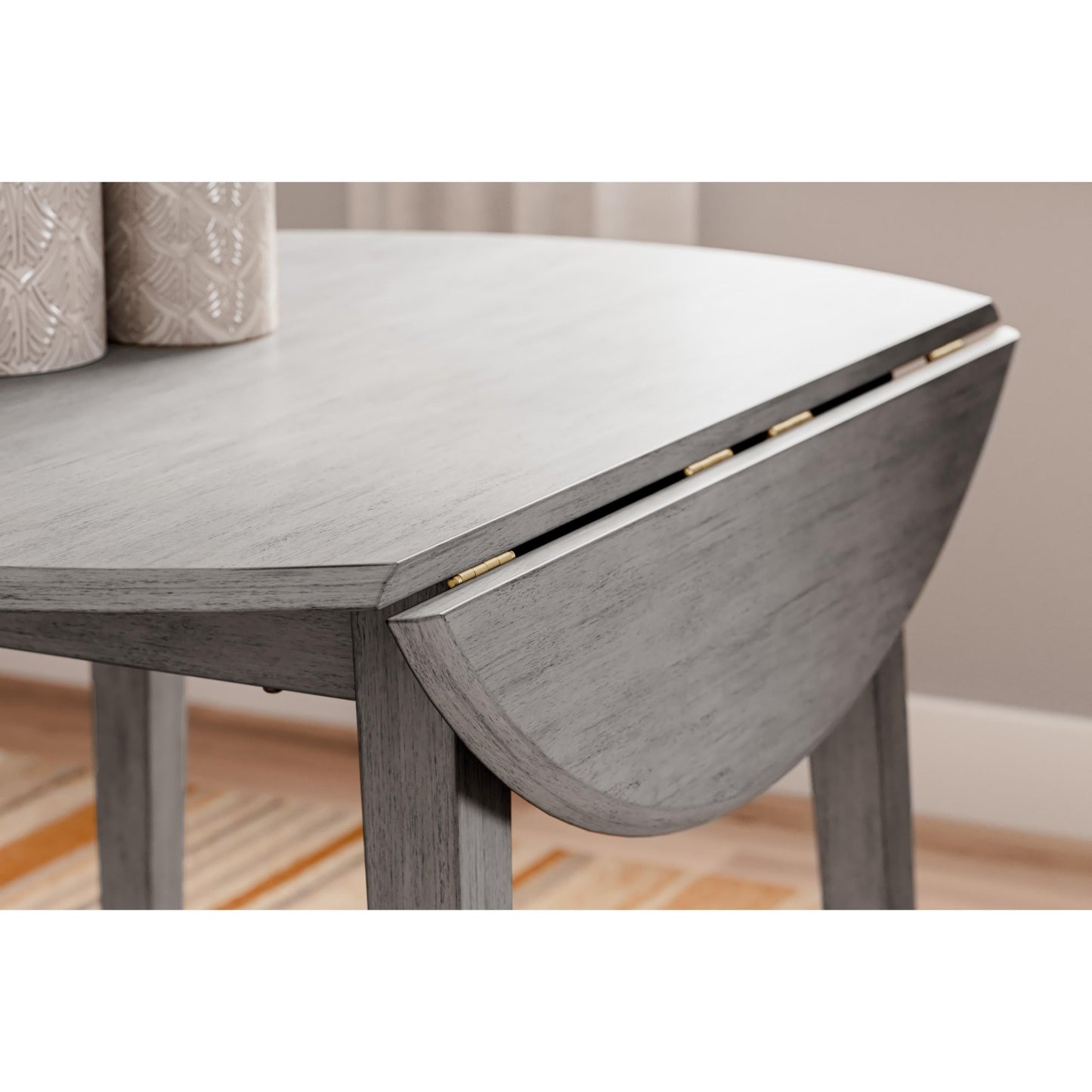 Signature Design by Ashley Shullden D194 - 15 Round Dining Room Drop Leaf Table - American Furniture of Slidell