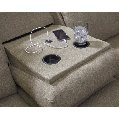 Signature Design by Ashley Side - Swipe PC9140589 Reclining Sofa with Drop Down Table - American Furniture of Slidell