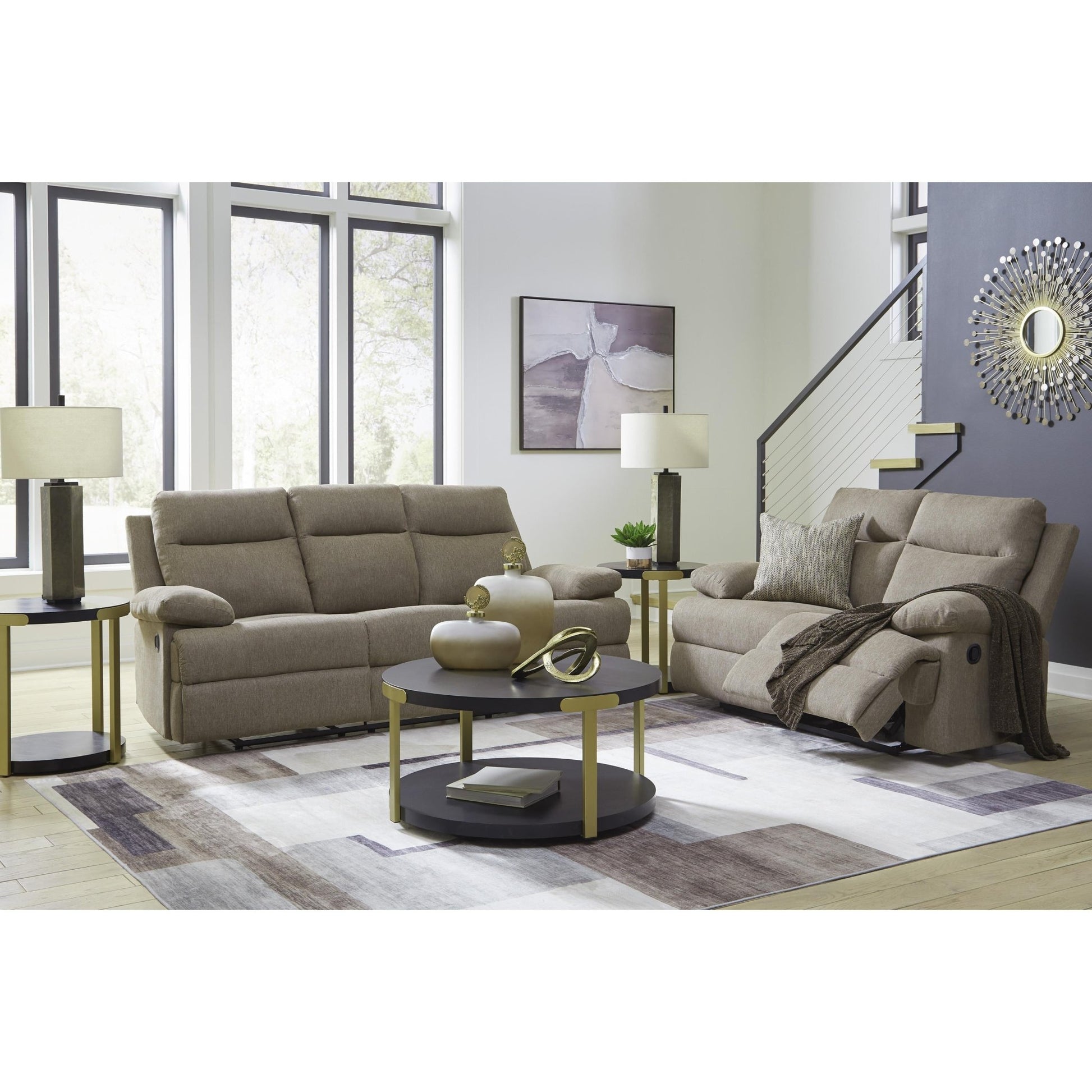 Signature Design by Ashley Side - Swipe PC9140589 Reclining Sofa with Drop Down Table - American Furniture of Slidell