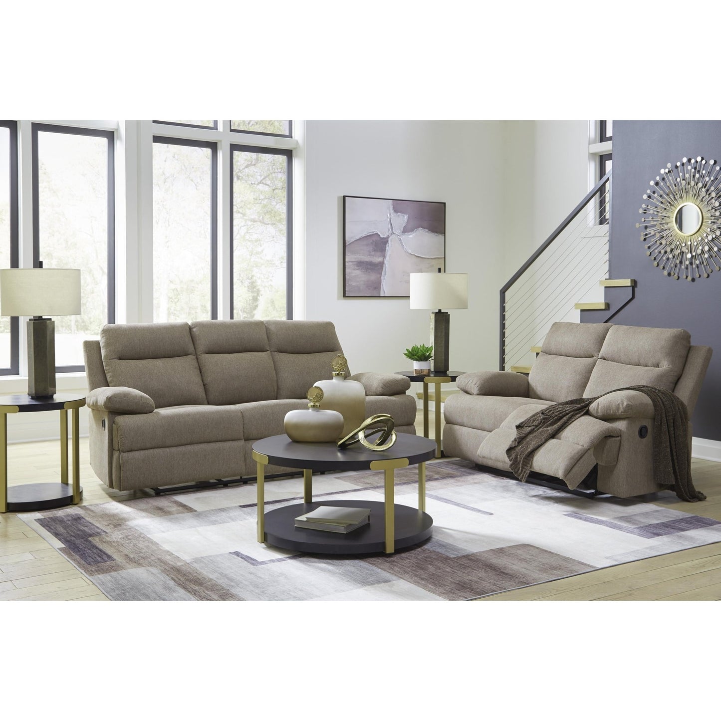 Signature Design by Ashley Side - Swipe PC9140589 Reclining Sofa with Drop Down Table - American Furniture of Slidell
