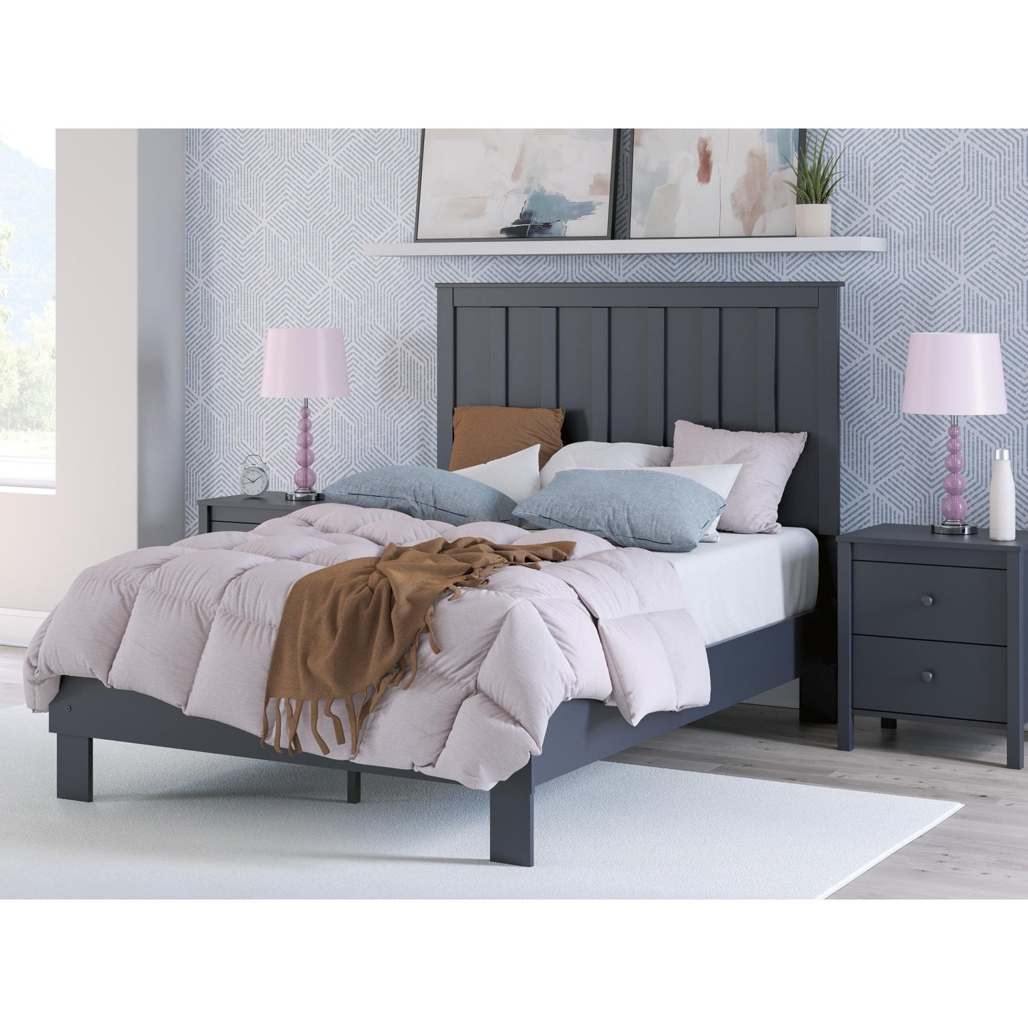 Signature Design by Ashley Simmenfort EB1528B2 Full Platform Bed - American Furniture of Slidell