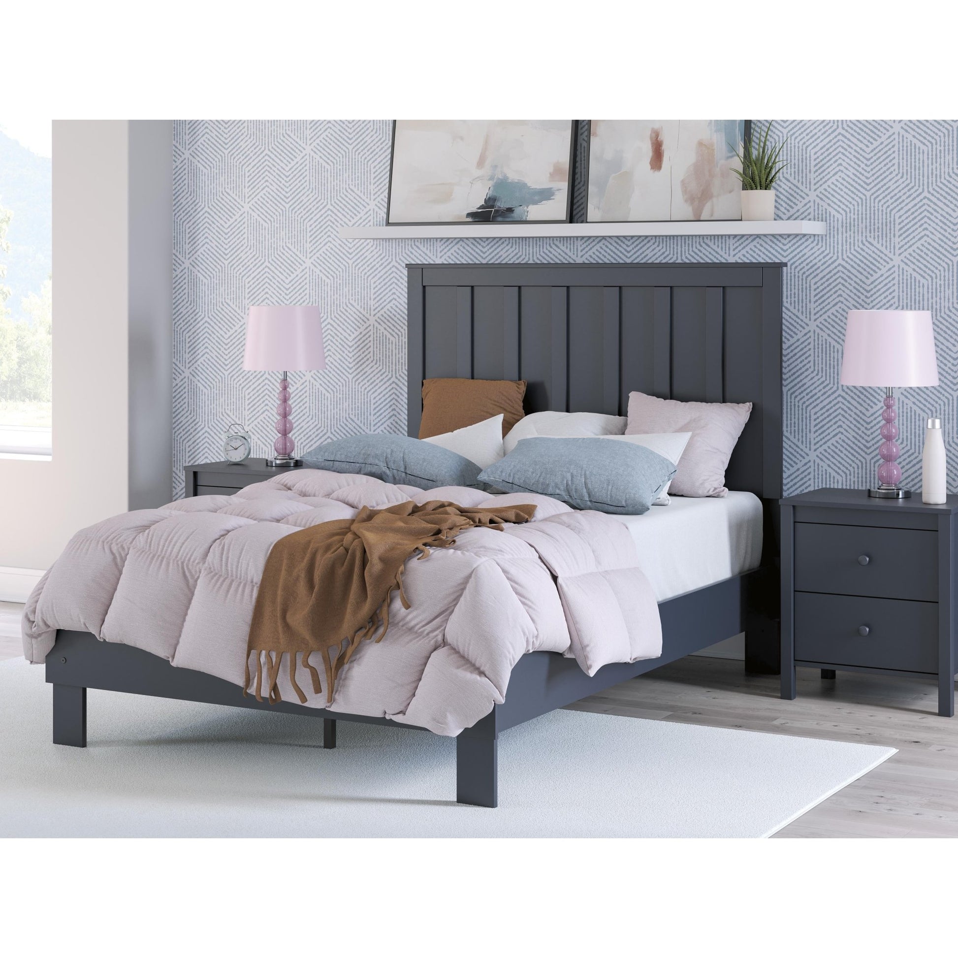Signature Design by Ashley Simmenfort EB1528B2 Full Platform Bed - American Furniture of Slidell