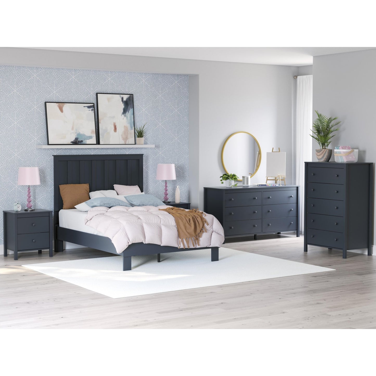 Signature Design by Ashley Simmenfort EB1528B2 Full Platform Bed - American Furniture of Slidell
