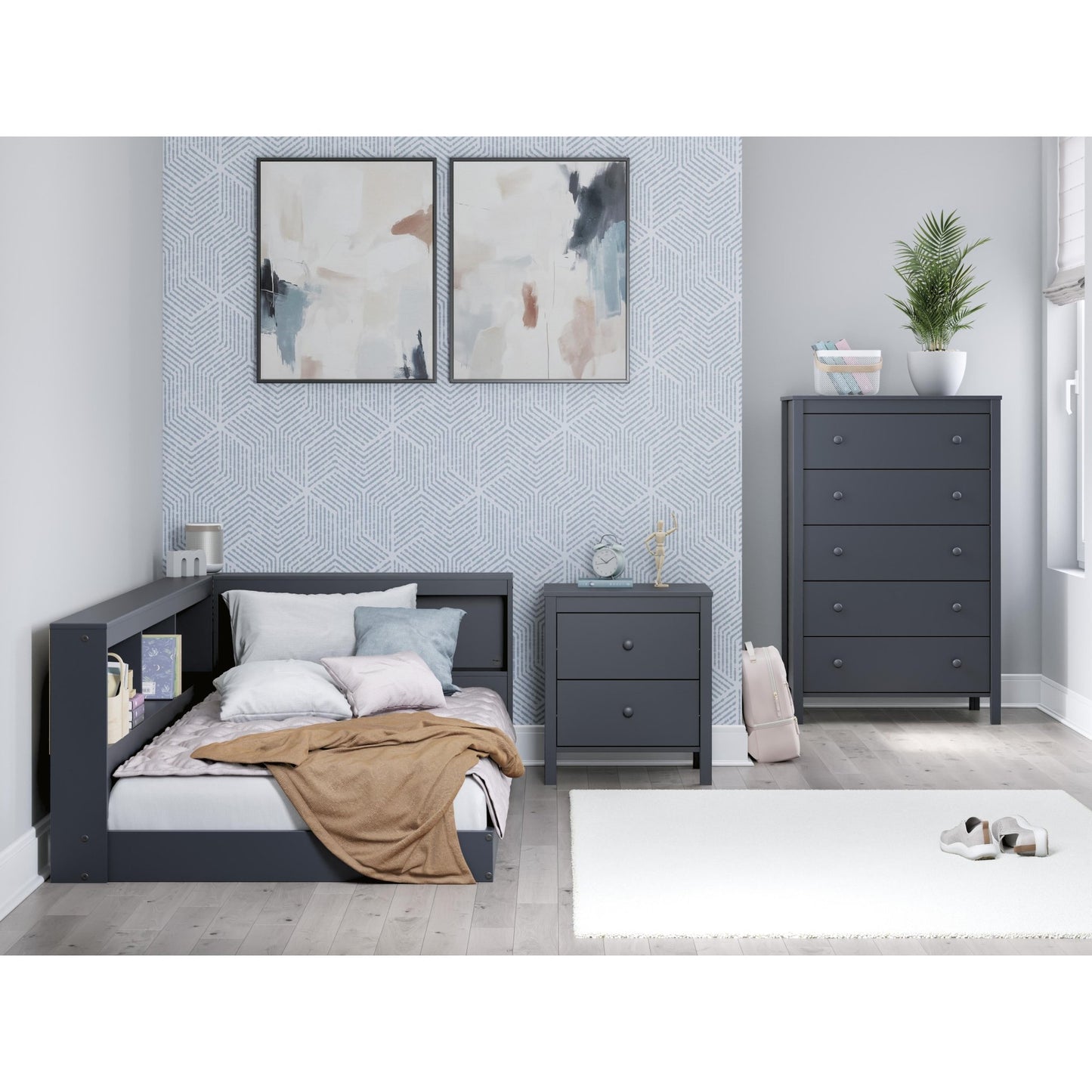 Signature Design by Ashley Simmenfort EB1528B3 Twin Bookcase Storage Bed - American Furniture of Slidell