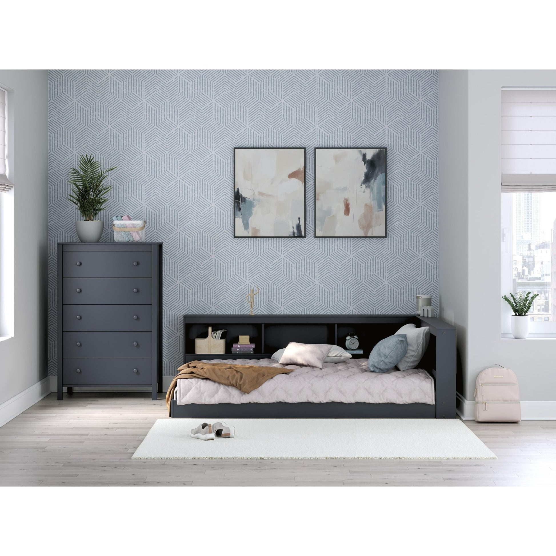 Signature Design by Ashley Simmenfort EB1528B4 Full Bookcase Storage Bed - American Furniture of Slidell
