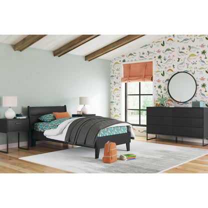 Signature Design by Ashley Socalle EB1865B1 Twin Panel Platform Bed - American Furniture of Slidell