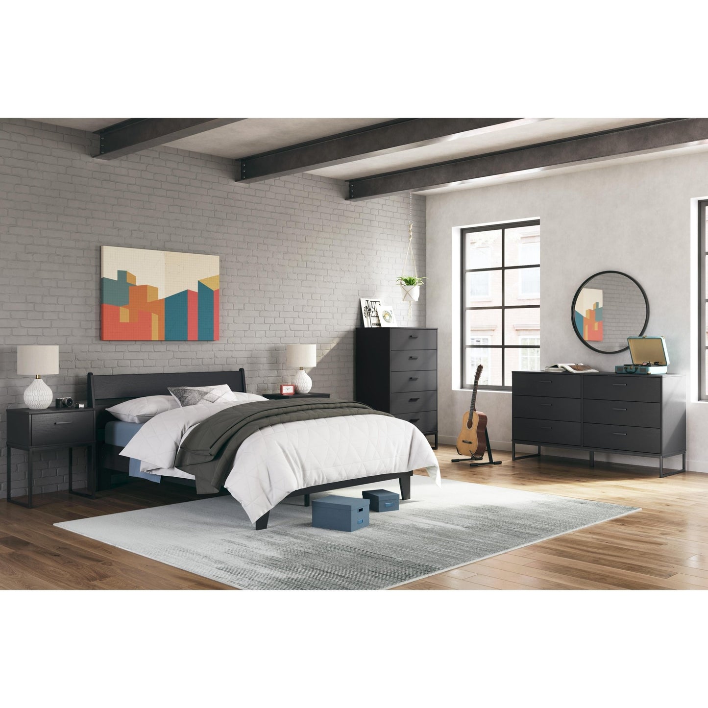 Signature Design by Ashley Socalle EB1865B2 Full Panel Platform Bed - American Furniture of Slidell