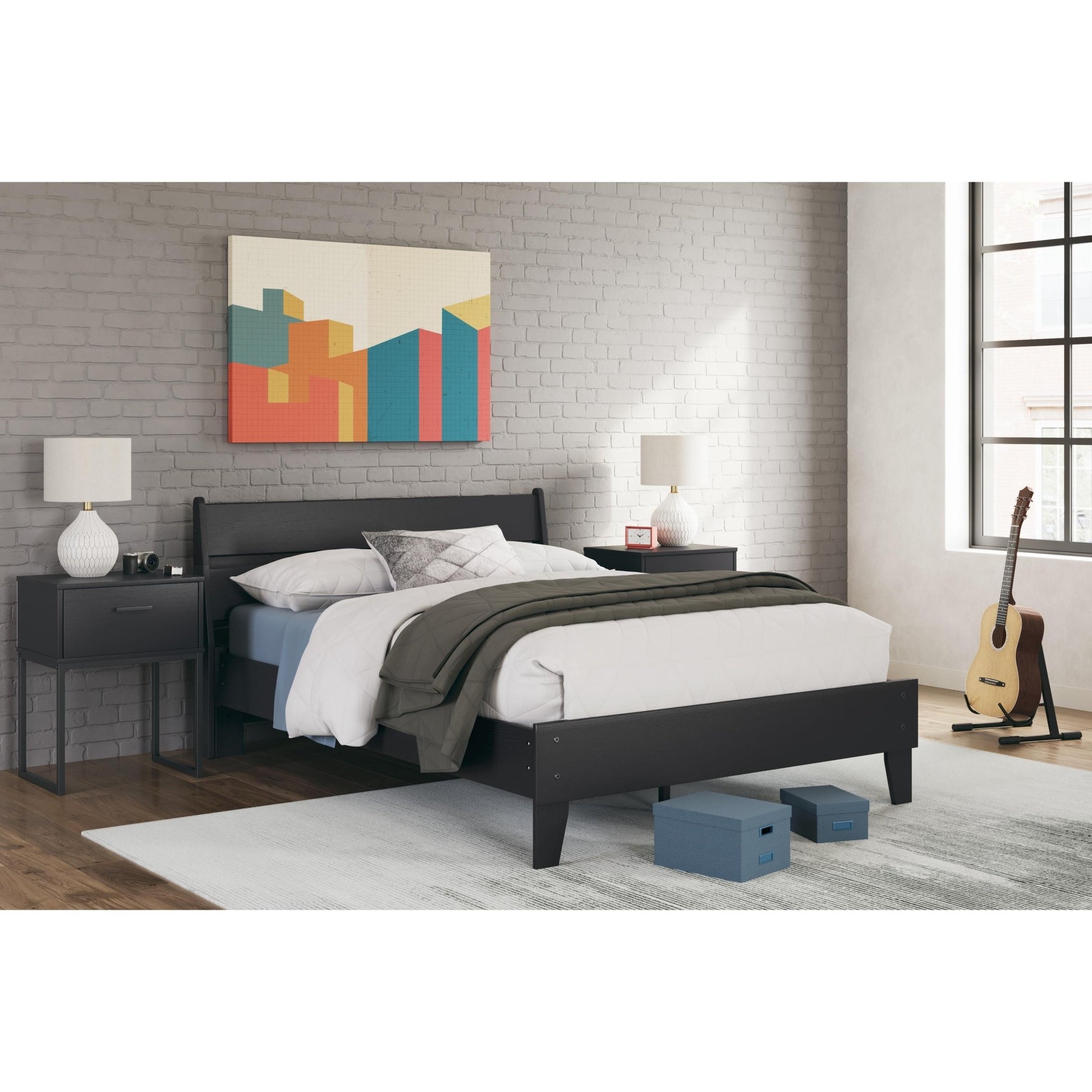 Signature Design by Ashley Socalle EB1865B2 Full Panel Platform Bed - American Furniture of Slidell