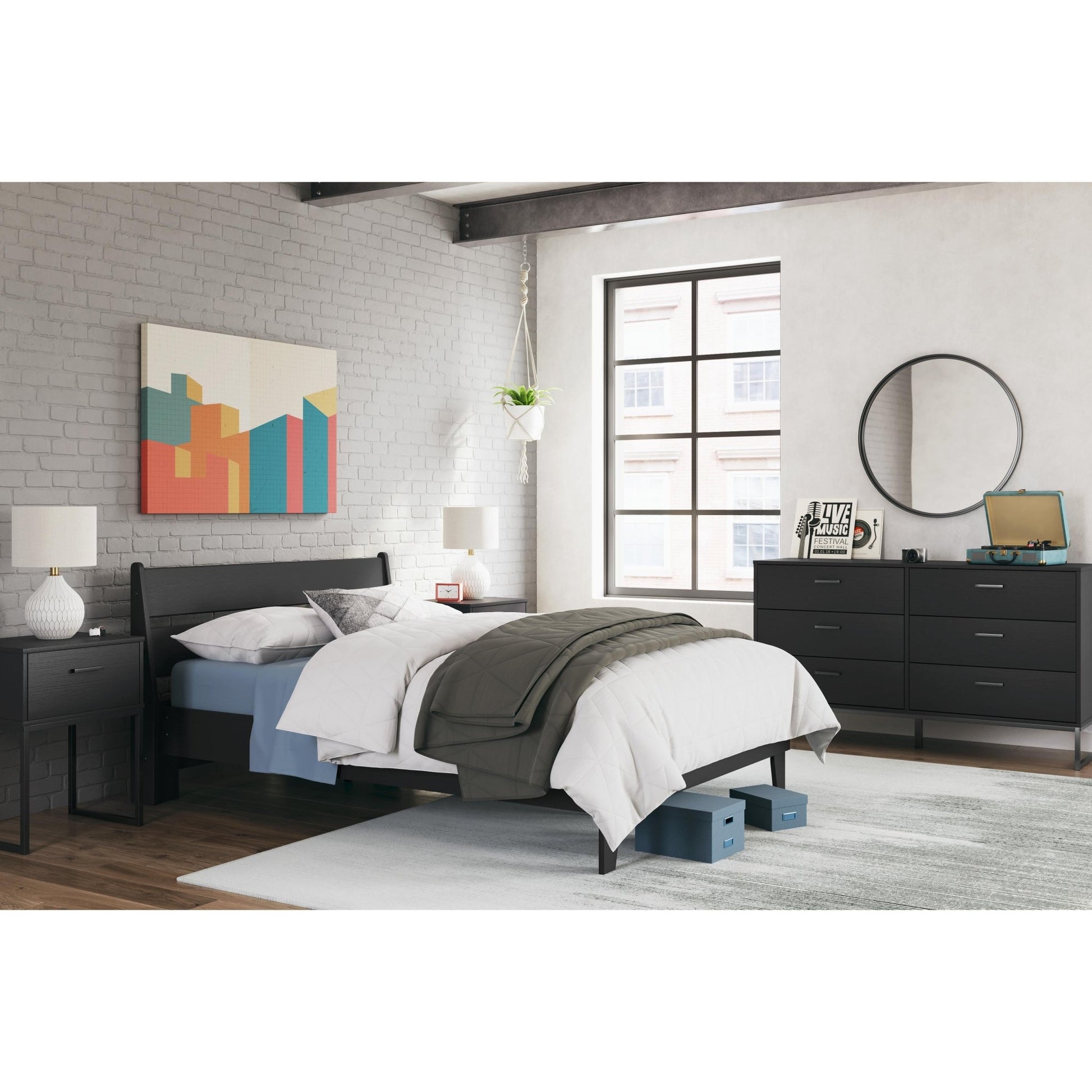 Signature Design by Ashley Socalle EB1865B2 Full Panel Platform Bed - American Furniture of Slidell