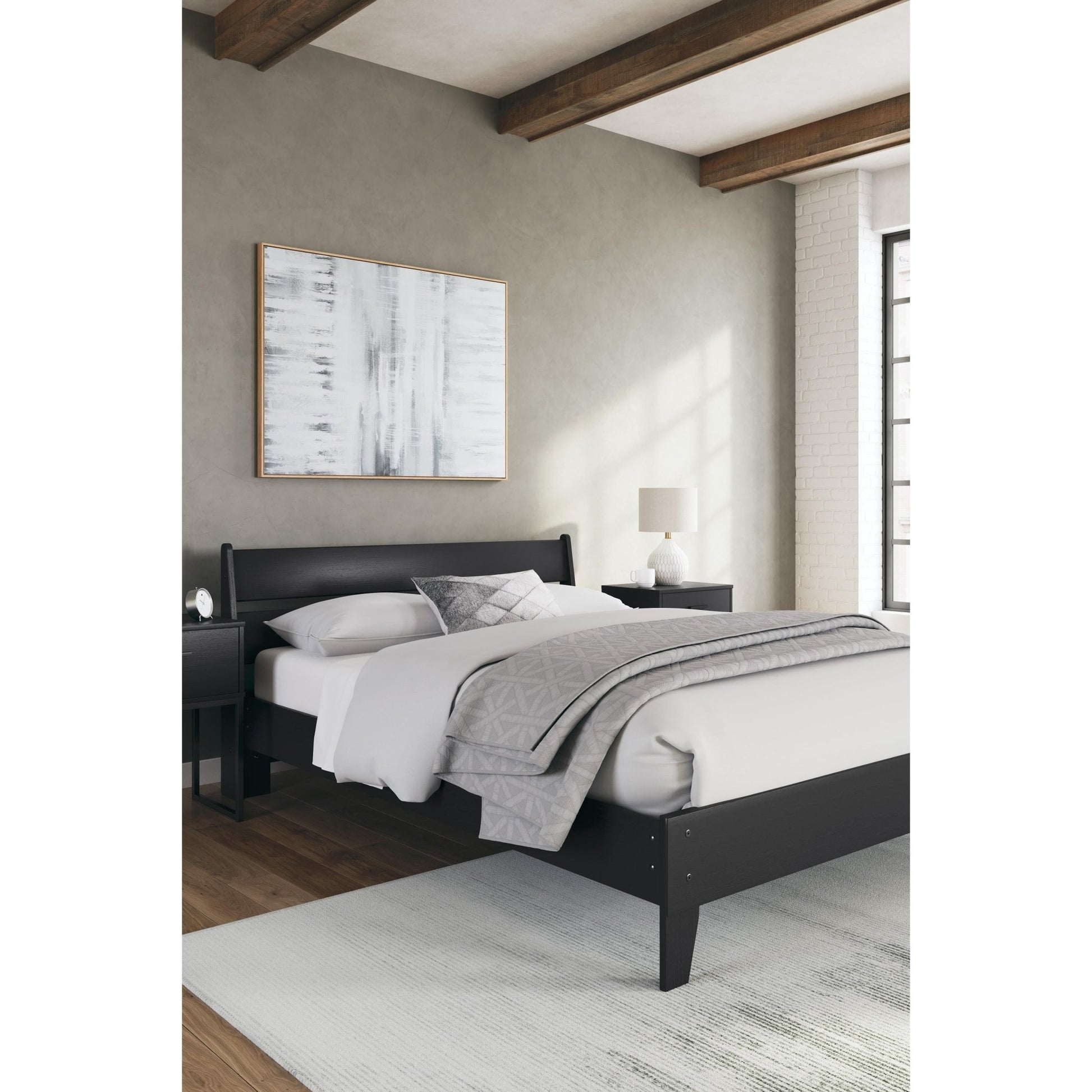 Signature Design by Ashley Socalle EB1865B3 Queen Panel Platform Bed - American Furniture of Slidell