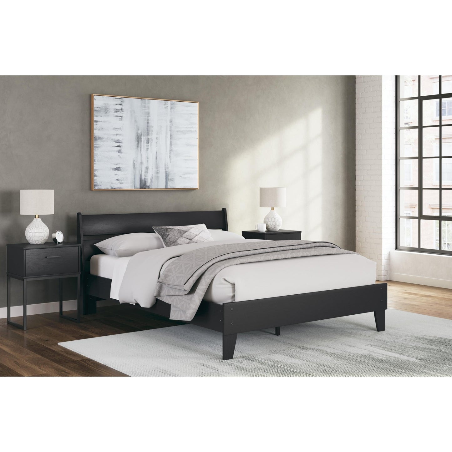 Signature Design by Ashley Socalle EB1865B3 Queen Panel Platform Bed - American Furniture of Slidell