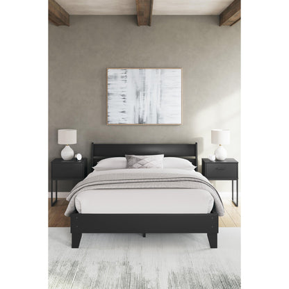 Signature Design by Ashley Socalle EB1865B3 Queen Panel Platform Bed - American Furniture of Slidell