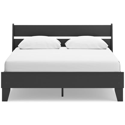Signature Design by Ashley Socalle EB1865B3 Queen Panel Platform Bed - American Furniture of Slidell