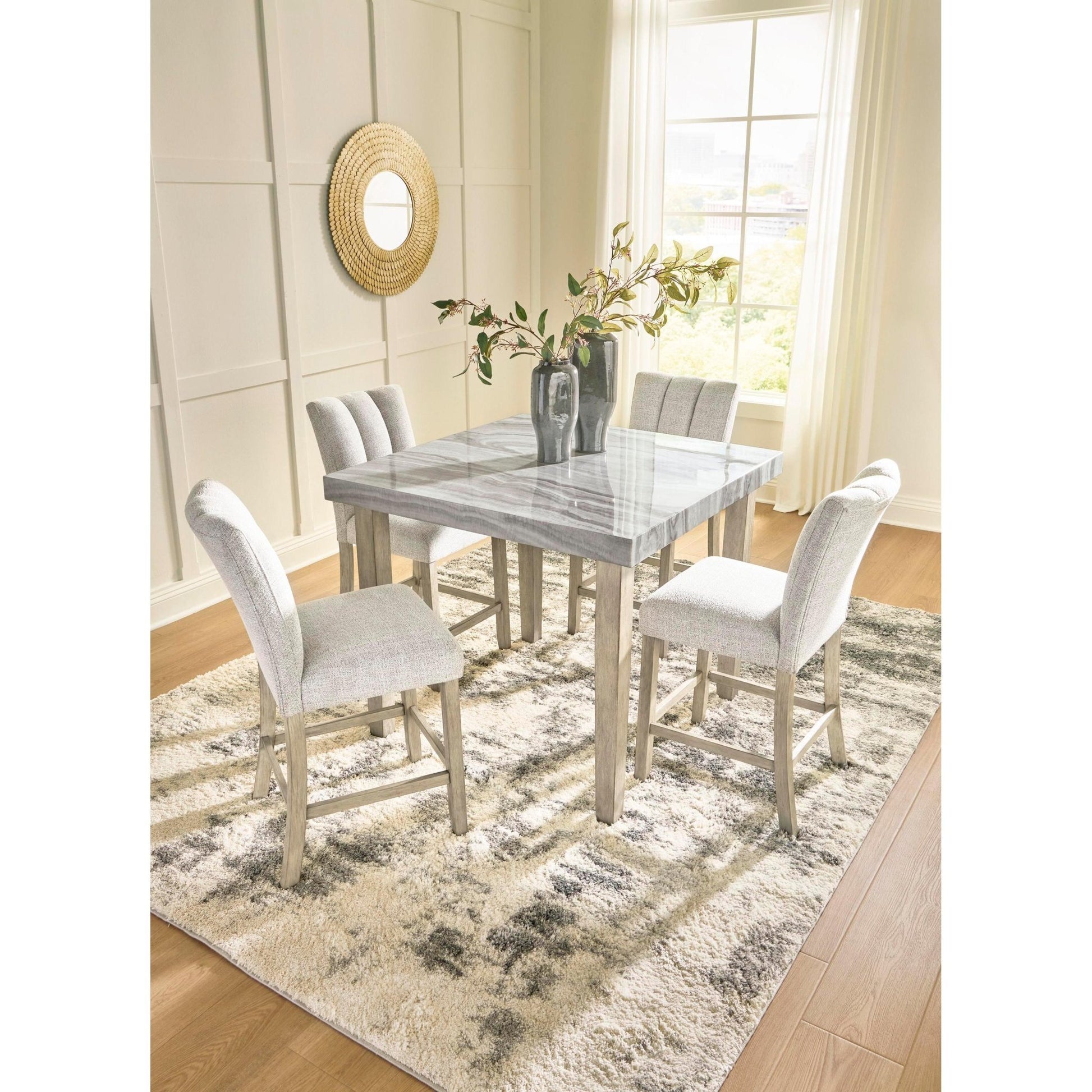 Signature Design by Ashley Square Larawyn Counter Height Dining Table PCD575 - 13 - American Furniture of Slidell
