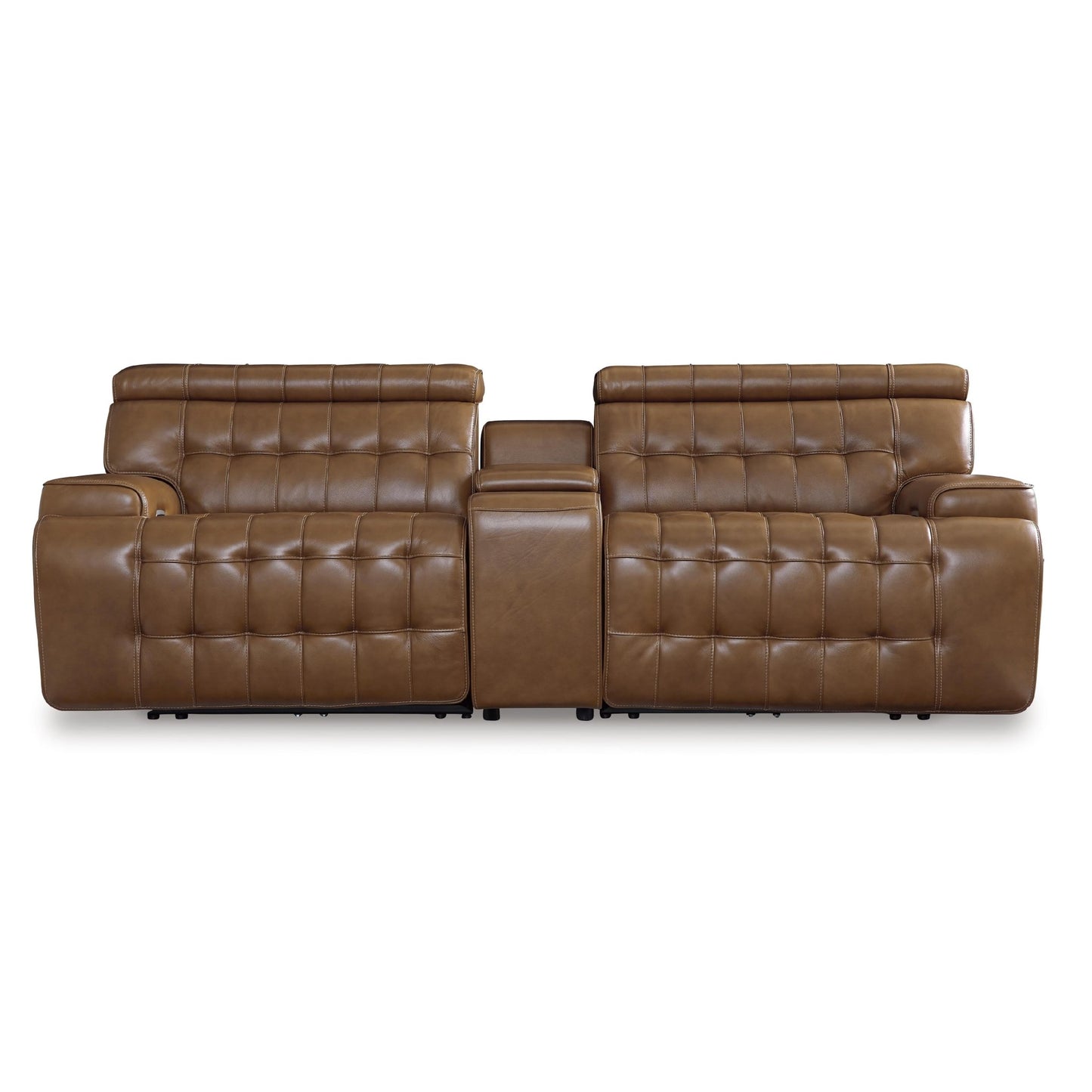 Signature Design by Ashley Temmpton U92708S2 3 pc Power Reclining Sectional Loveseat with Console - American Furniture of Slidell