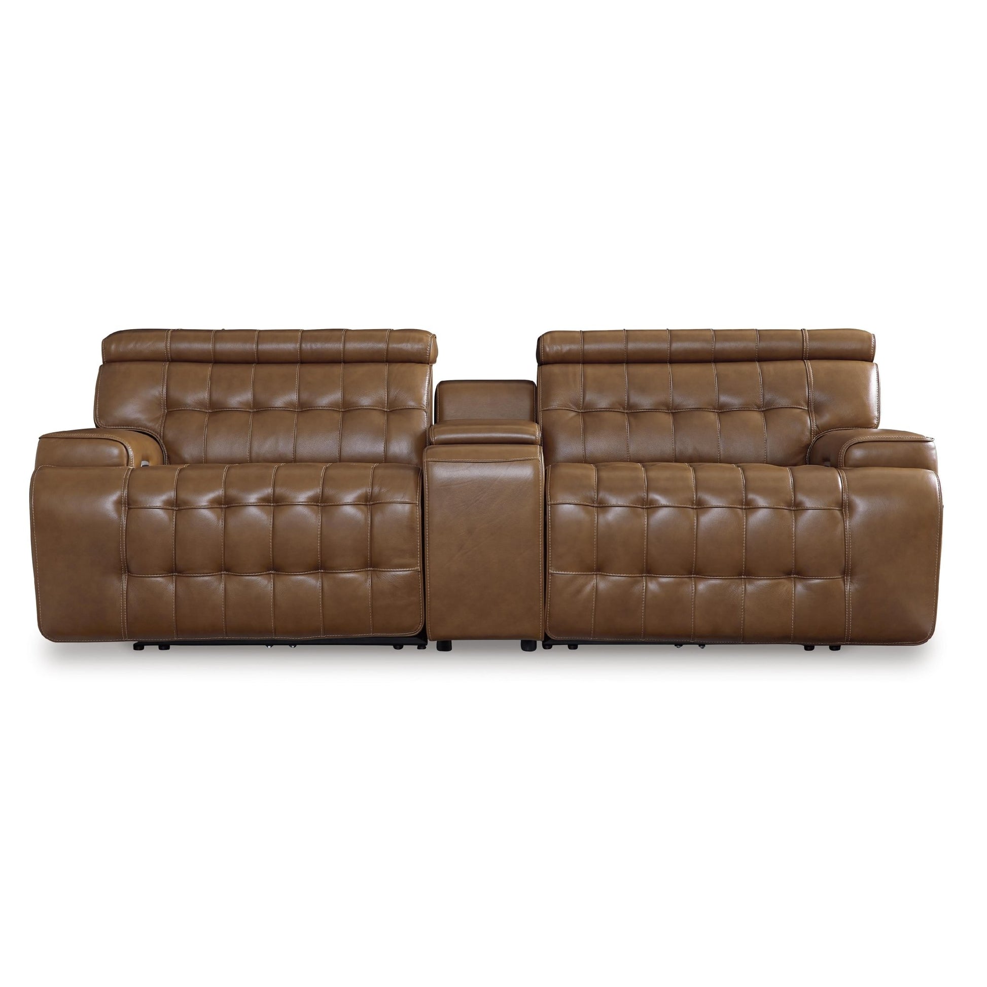 Signature Design by Ashley Temmpton U92708S2 3 pc Power Reclining Sectional Loveseat with Console - American Furniture of Slidell