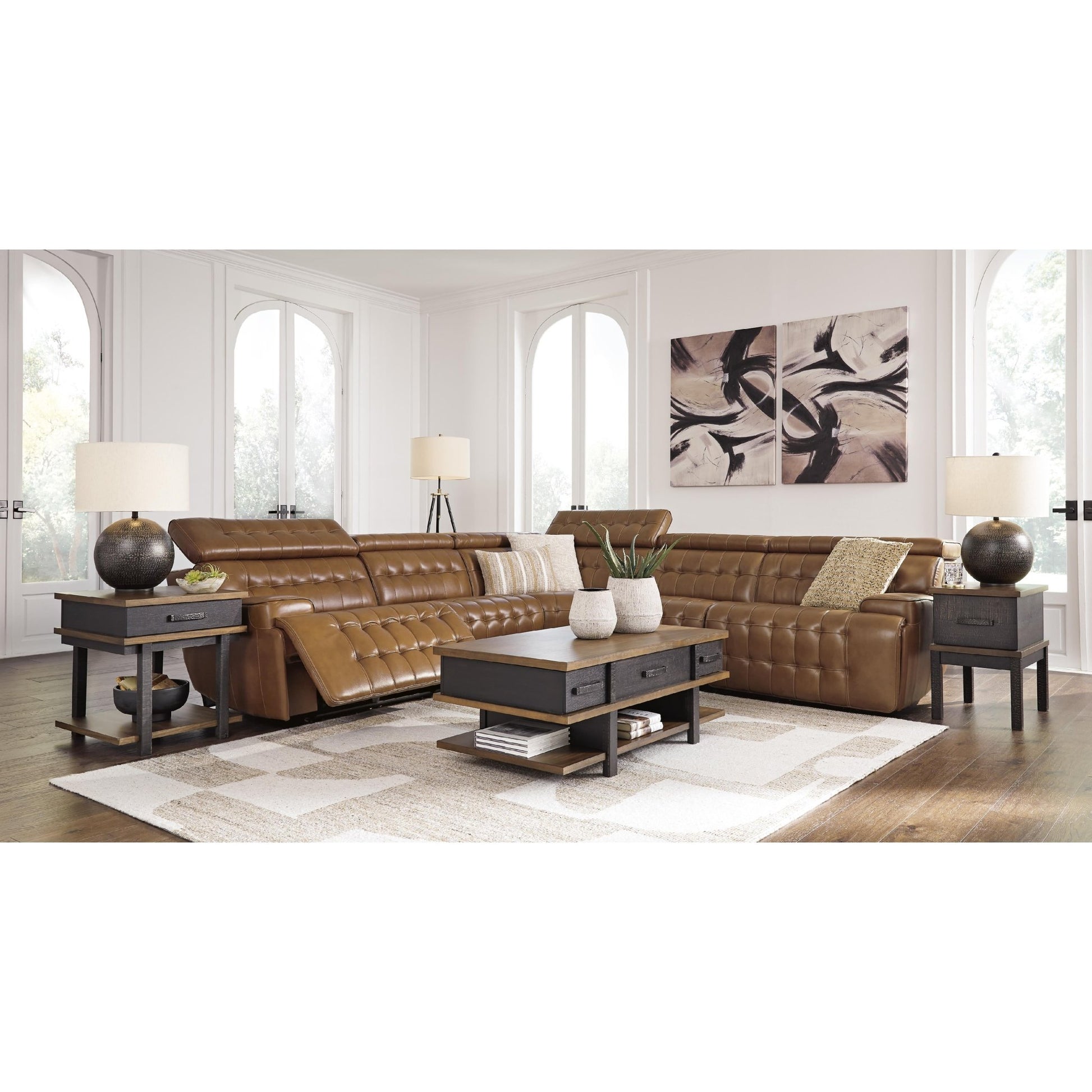 Signature Design by Ashley Temmpton U92708S4 5 pc Power Reclining Sectional - American Furniture of Slidell