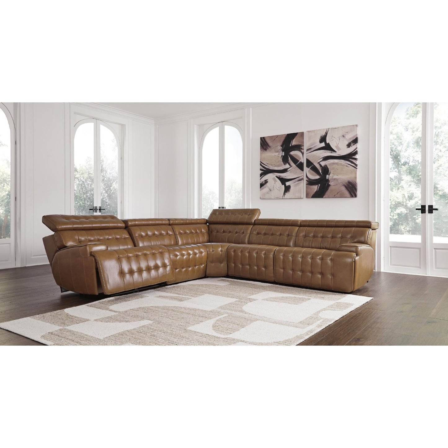 Signature Design by Ashley Temmpton U92708S4 5 pc Power Reclining Sectional - American Furniture of Slidell