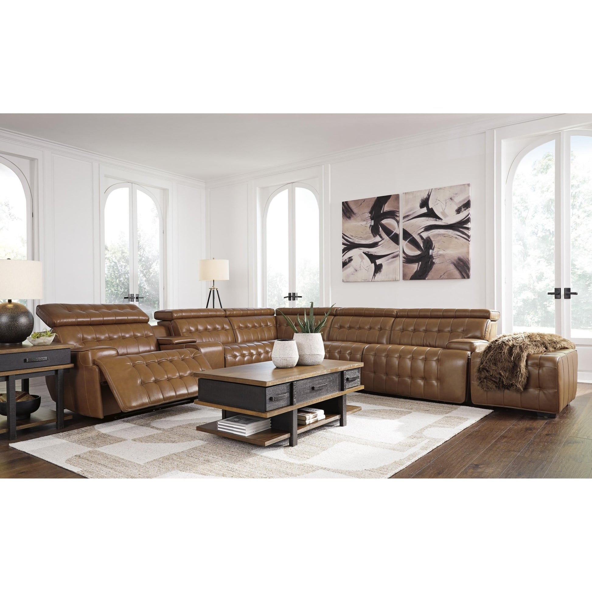 Signature Design by Ashley Temmpton U92708S5 6 pc Power Reclining Sectional - American Furniture of Slidell