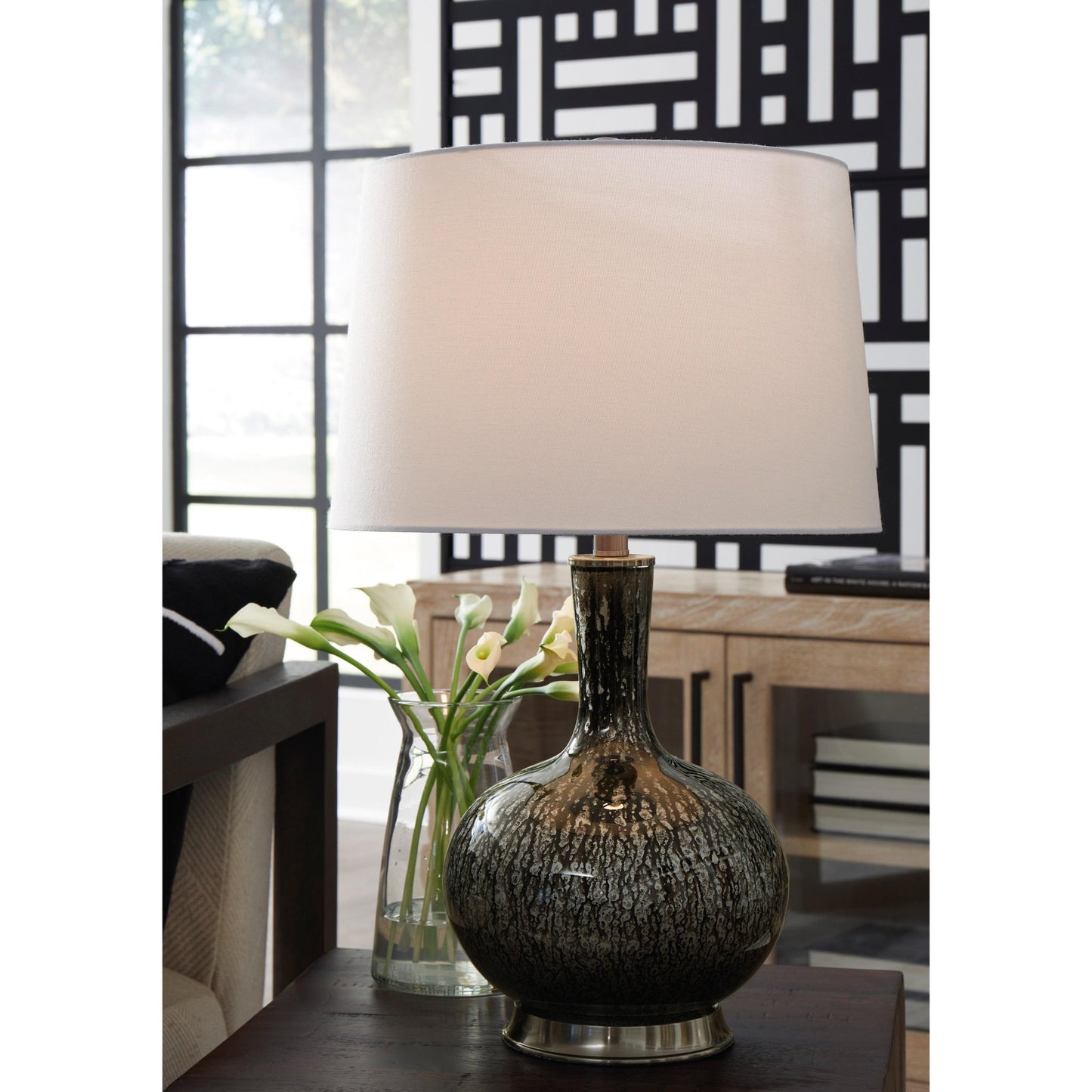 Signature Design by Ashley Tenslow L430844 Glass Table Lamp - American Furniture of Slidell