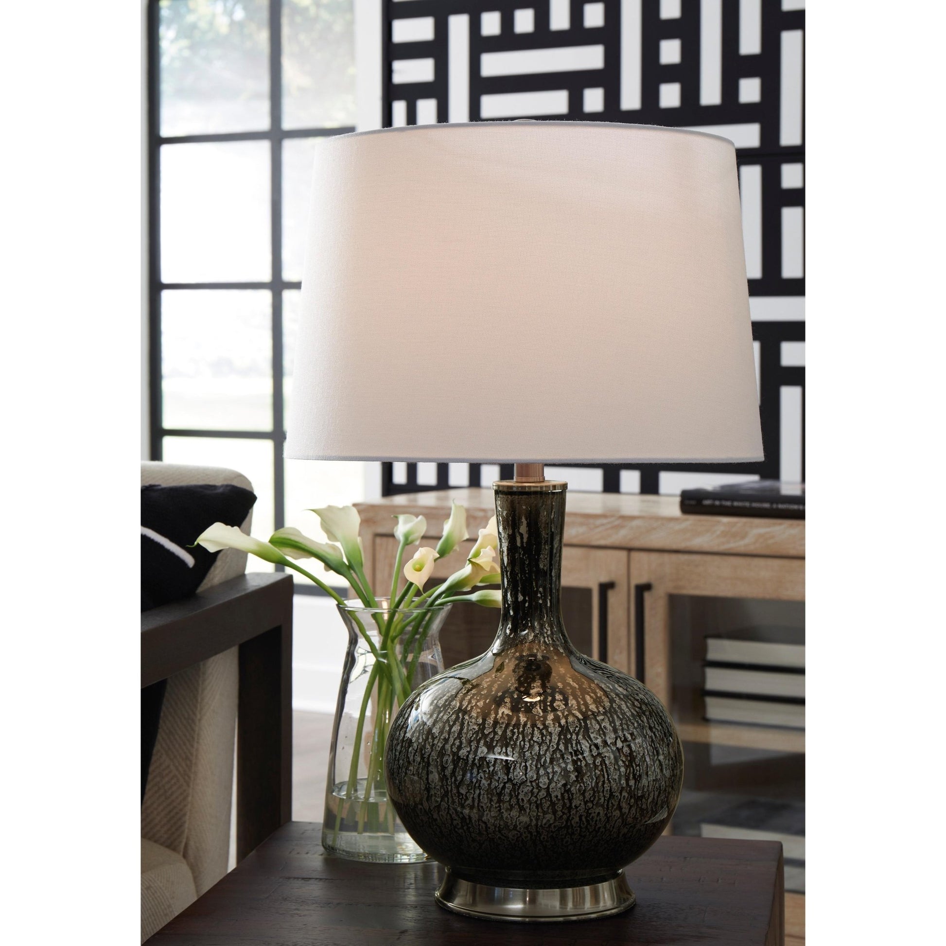 Signature Design by Ashley Tenslow L430844 Glass Table Lamp - American Furniture of Slidell
