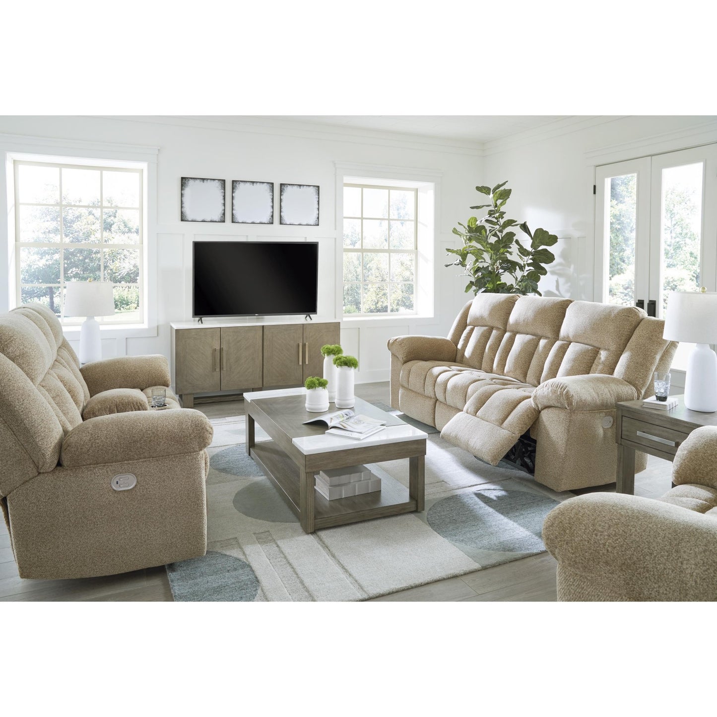 Signature Design by Ashley Tip - Off 69305U2 3 pc Power Reclining Living Room Set - American Furniture of Slidell