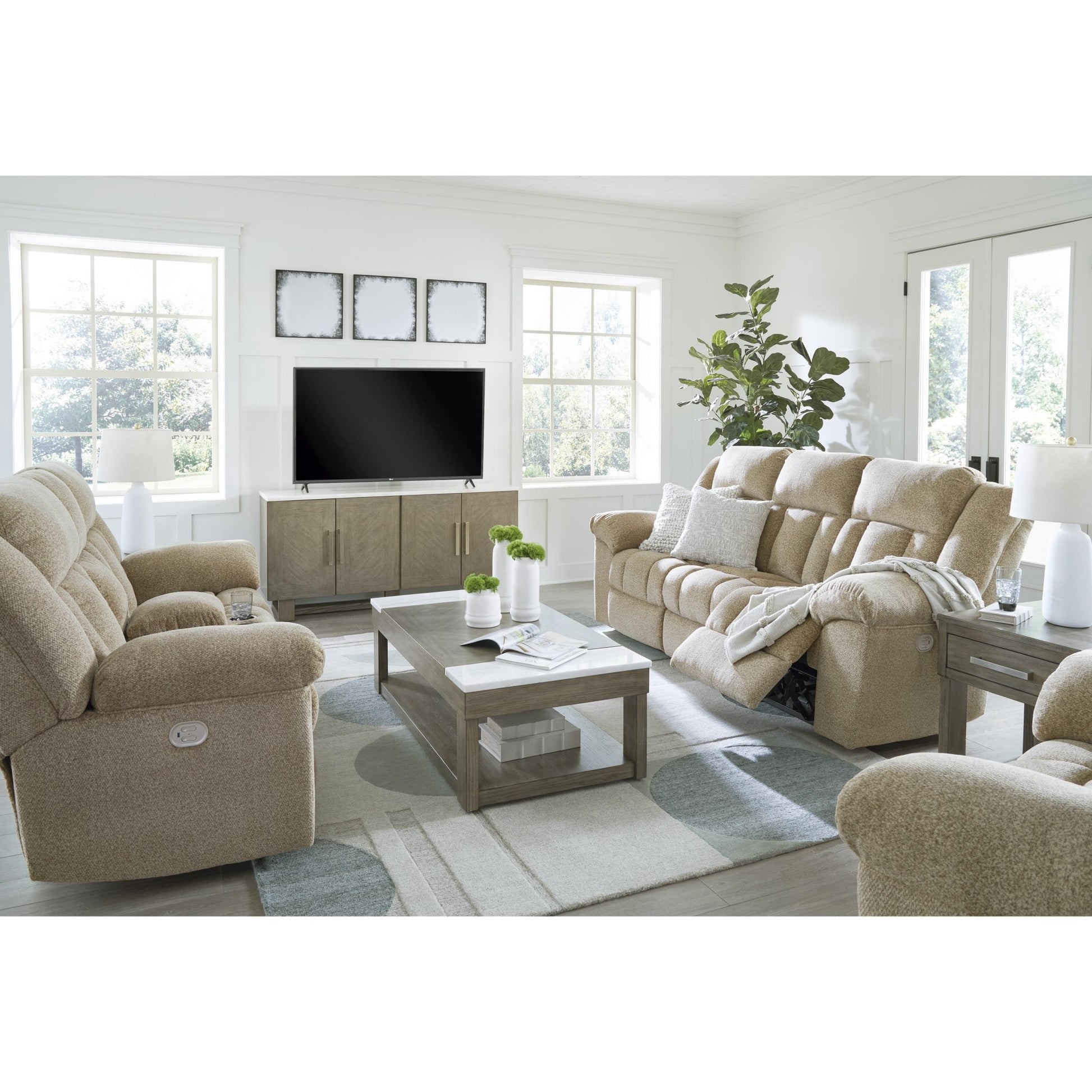 Signature Design by Ashley Tip - Off 69305U2 3 pc Power Reclining Living Room Set - American Furniture of Slidell