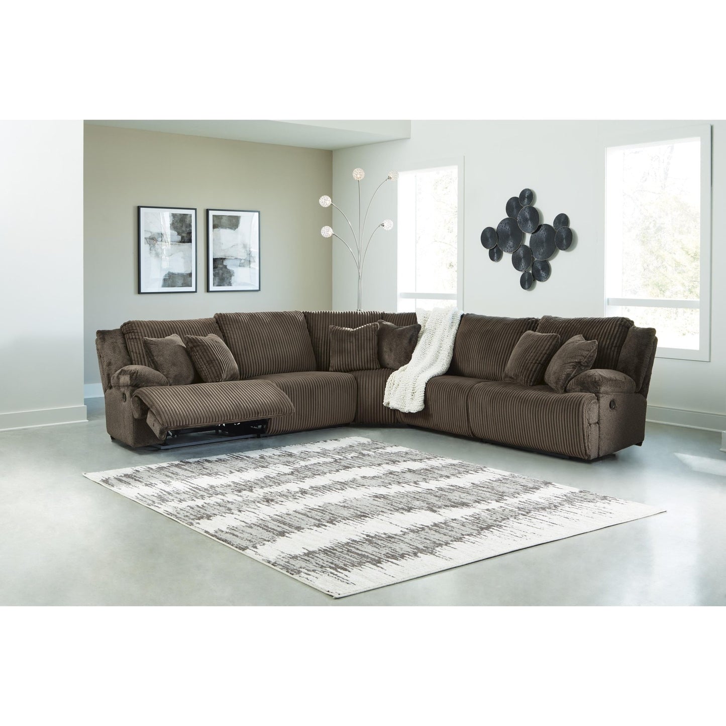 Signature Design by Ashley Top Tier 92705S3 5 pc Reclining Sectional - American Furniture of Slidell
