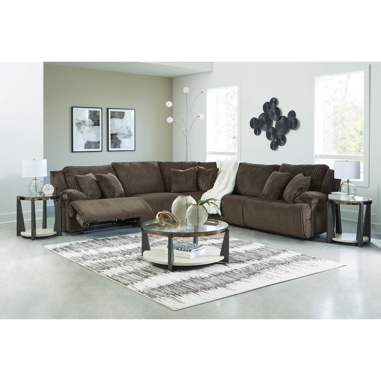 Signature Design by Ashley Top Tier 92705S3 5 pc Reclining Sectional - American Furniture of Slidell