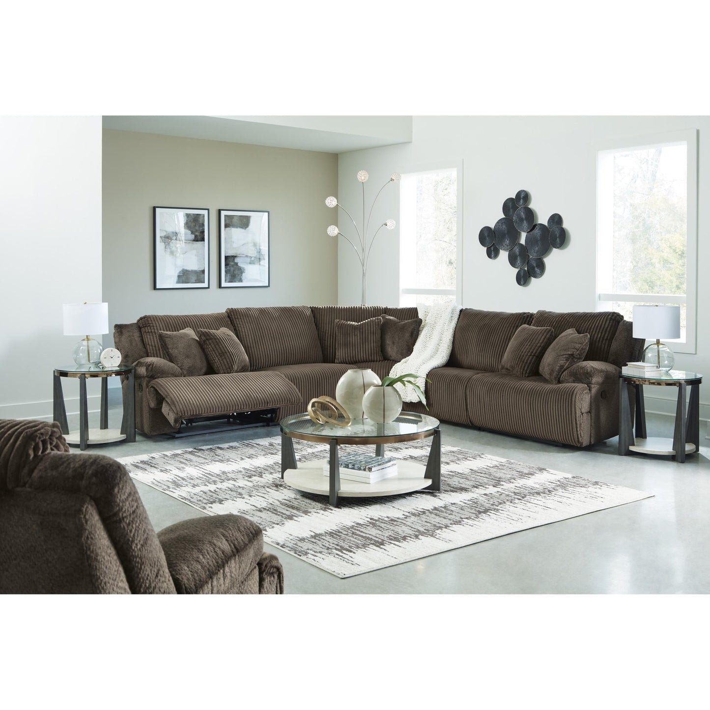 Signature Design by Ashley Top Tier 92705S3 5 pc Reclining Sectional - American Furniture of Slidell