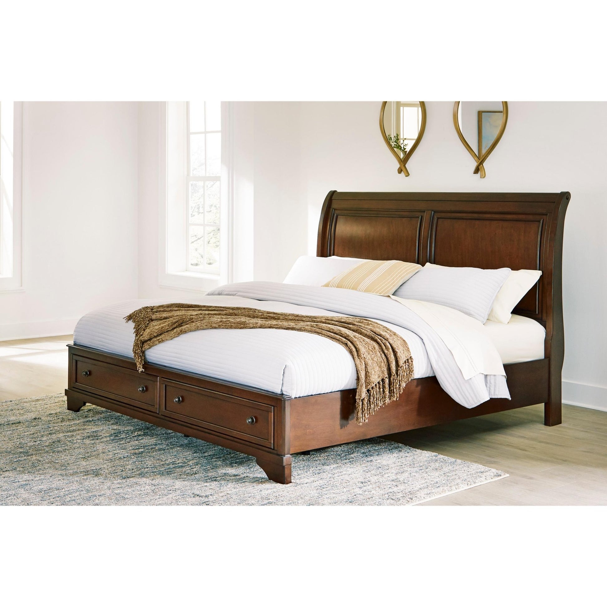 Signature Design by Ashley Trellington B716B1 Queen Sleigh Storage Bed - American Furniture of Slidell