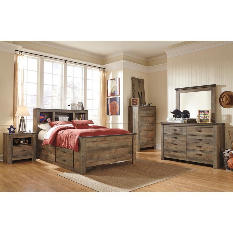 Signature Design by Ashley Trinell B446 - 65 Full Bookcase Headboard - American Furniture of Slidell