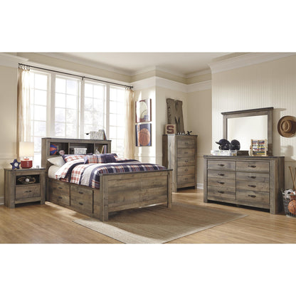 Signature Design by Ashley Trinell B446B79 Full Bookcase Bed with 2 Sided Storage - American Furniture of Slidell