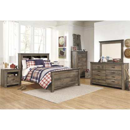 Signature Design by Ashley Trinell B446B87 Full Bookcase Panel Bed - American Furniture of Slidell