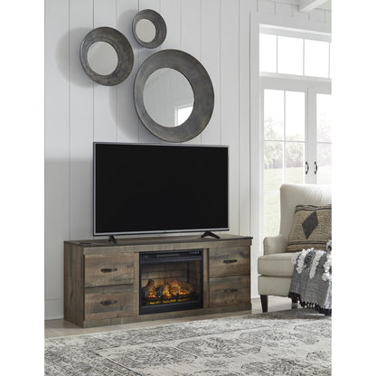 Signature Design by Ashley Trinell EW0446W8 TV Stand with Electric Fireplace - American Furniture of Slidell