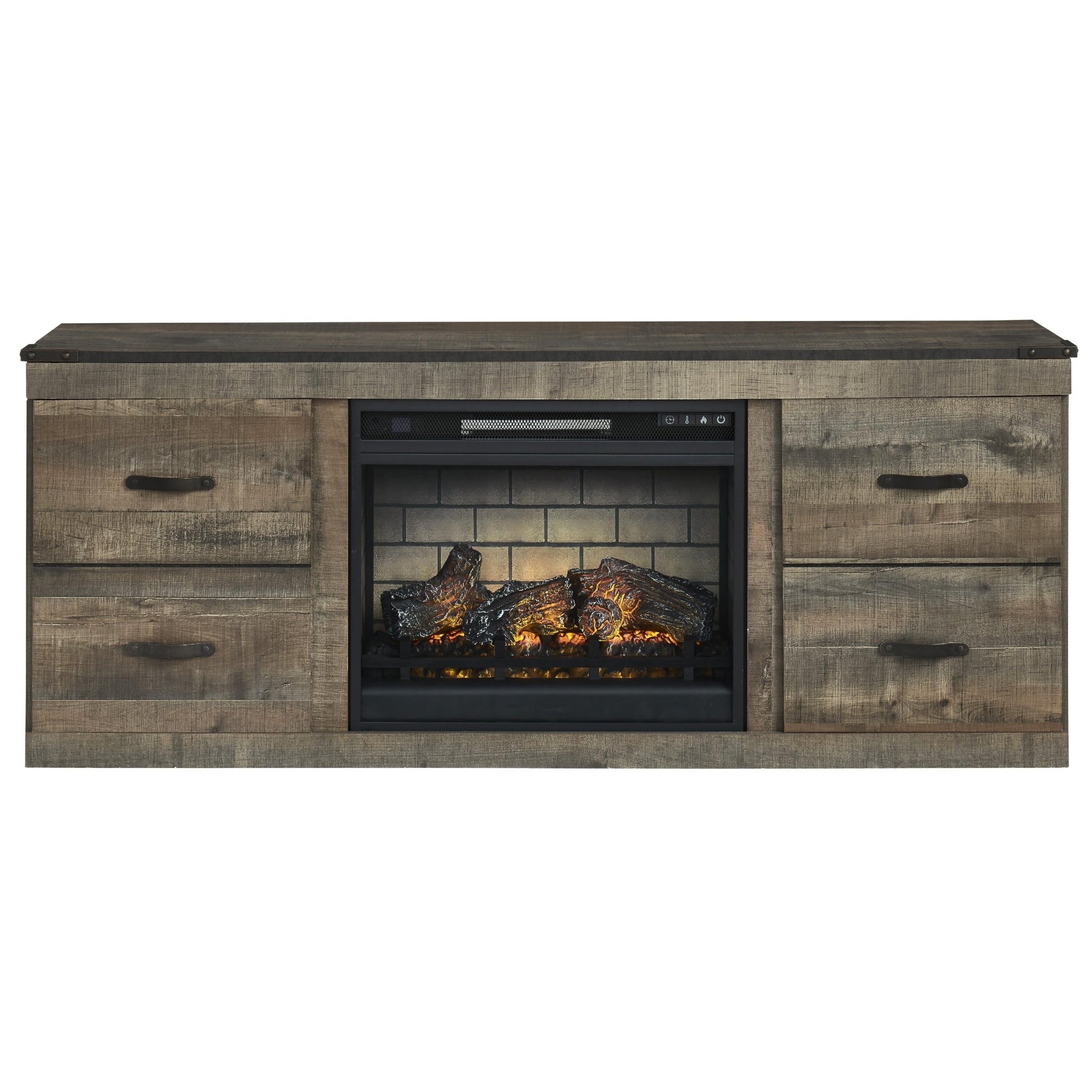 Signature Design by Ashley Trinell EW0446W8 TV Stand with Electric Fireplace - American Furniture of Slidell