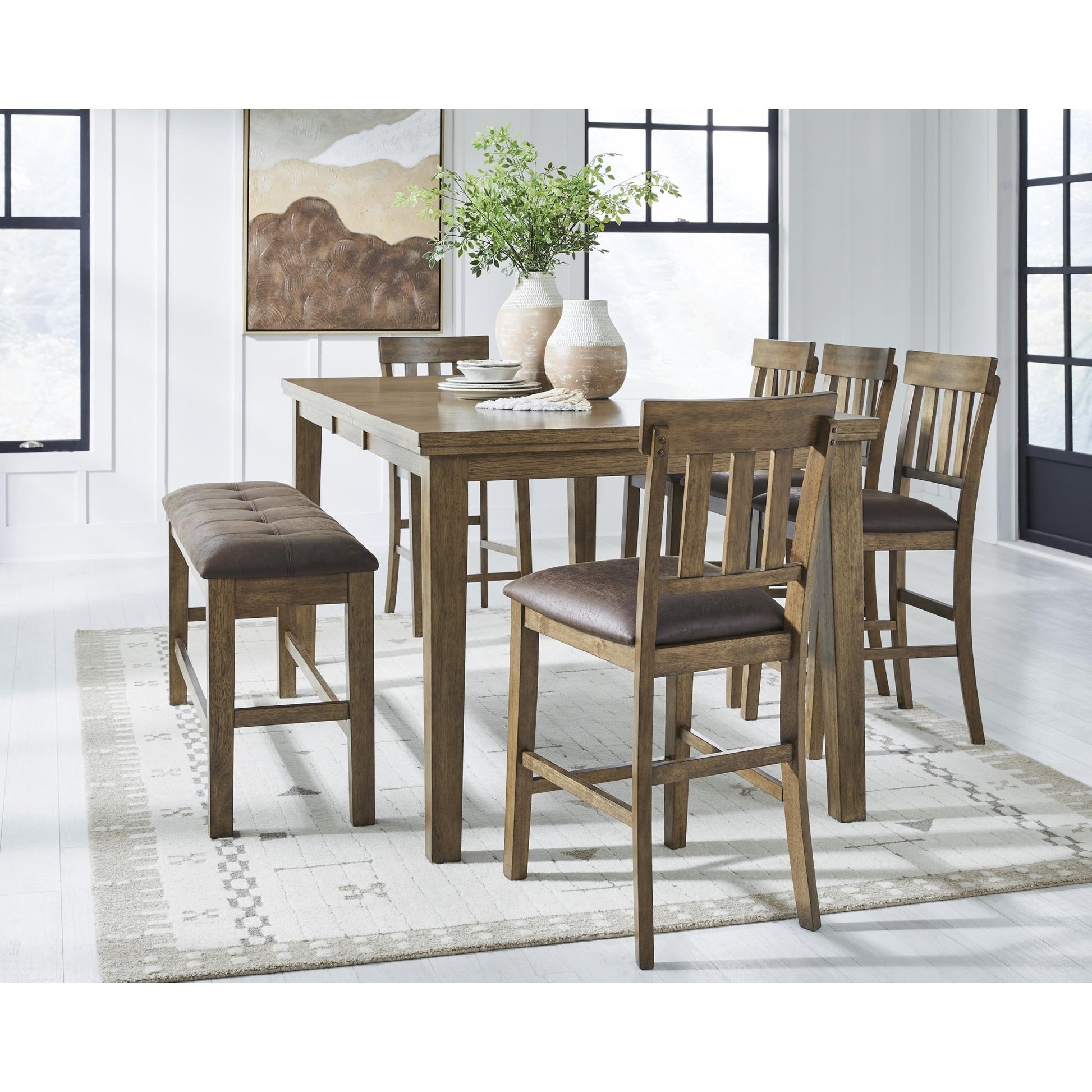 Signature Design by Ashley Urbinforte PCD592 - 32 Dining Room Counter Butterfly Extension Table - American Furniture of Slidell