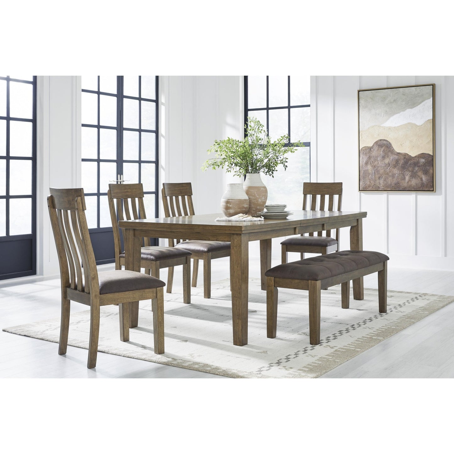 Signature Design by Ashley Urbinforte PCD592 6 pc Dining Set - American Furniture of Slidell