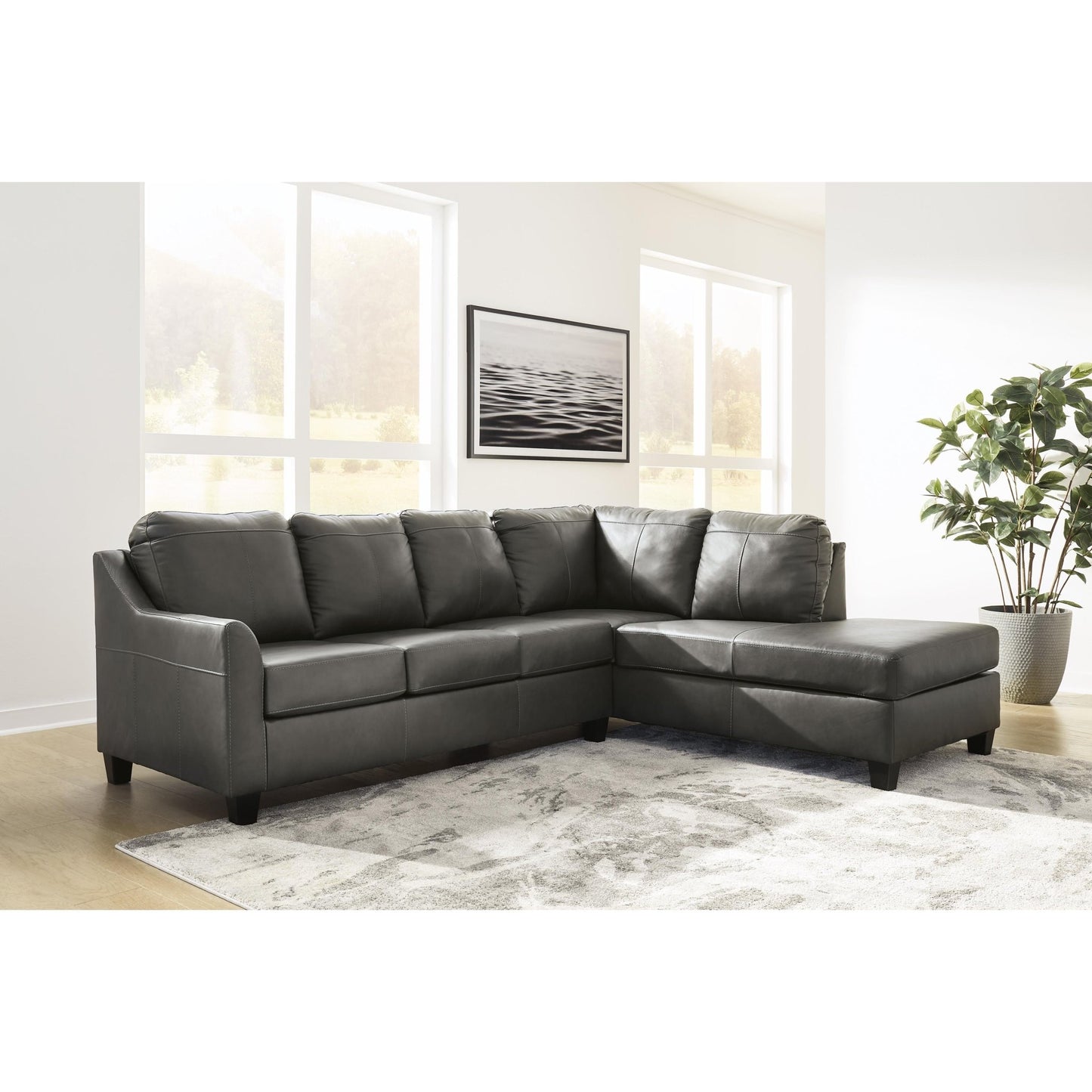 Signature Design by Ashley Valderno 47804S1 2 pc Sectional with Chaise - American Furniture of Slidell