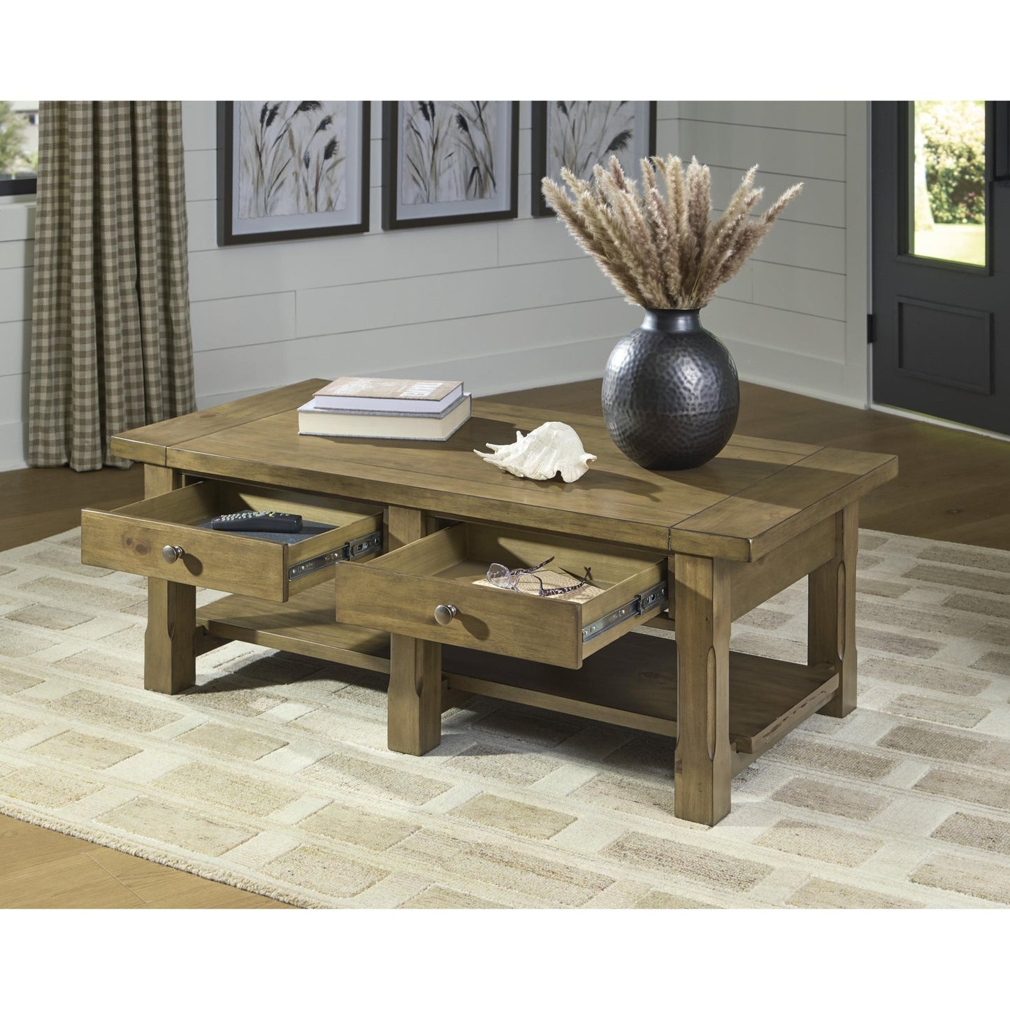 Signature Design by Ashley Vandenmore T539 - 1 Rectangular Cocktail Table - American Furniture of Slidell