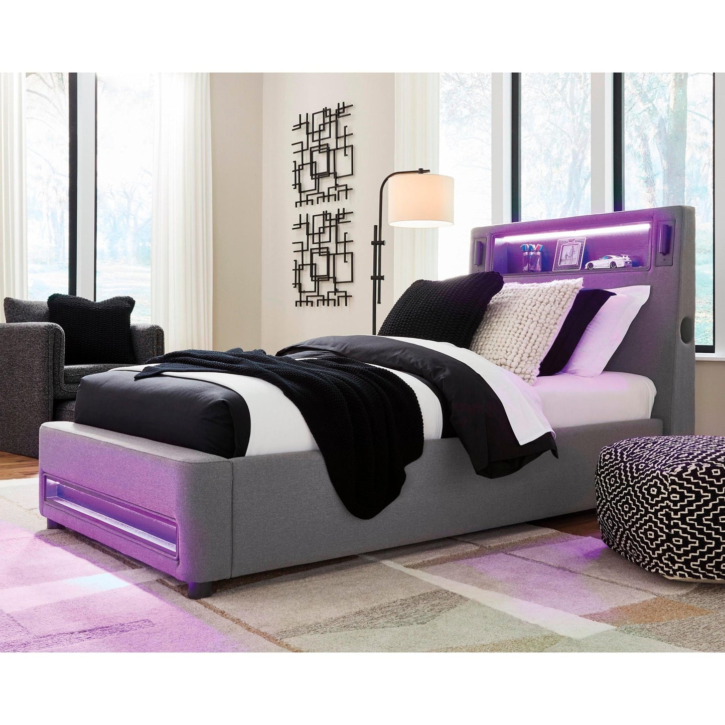 Signature Design by Ashley Verishaw PCB2721B23 Twin Upholstered Bed - American Furniture of Slidell