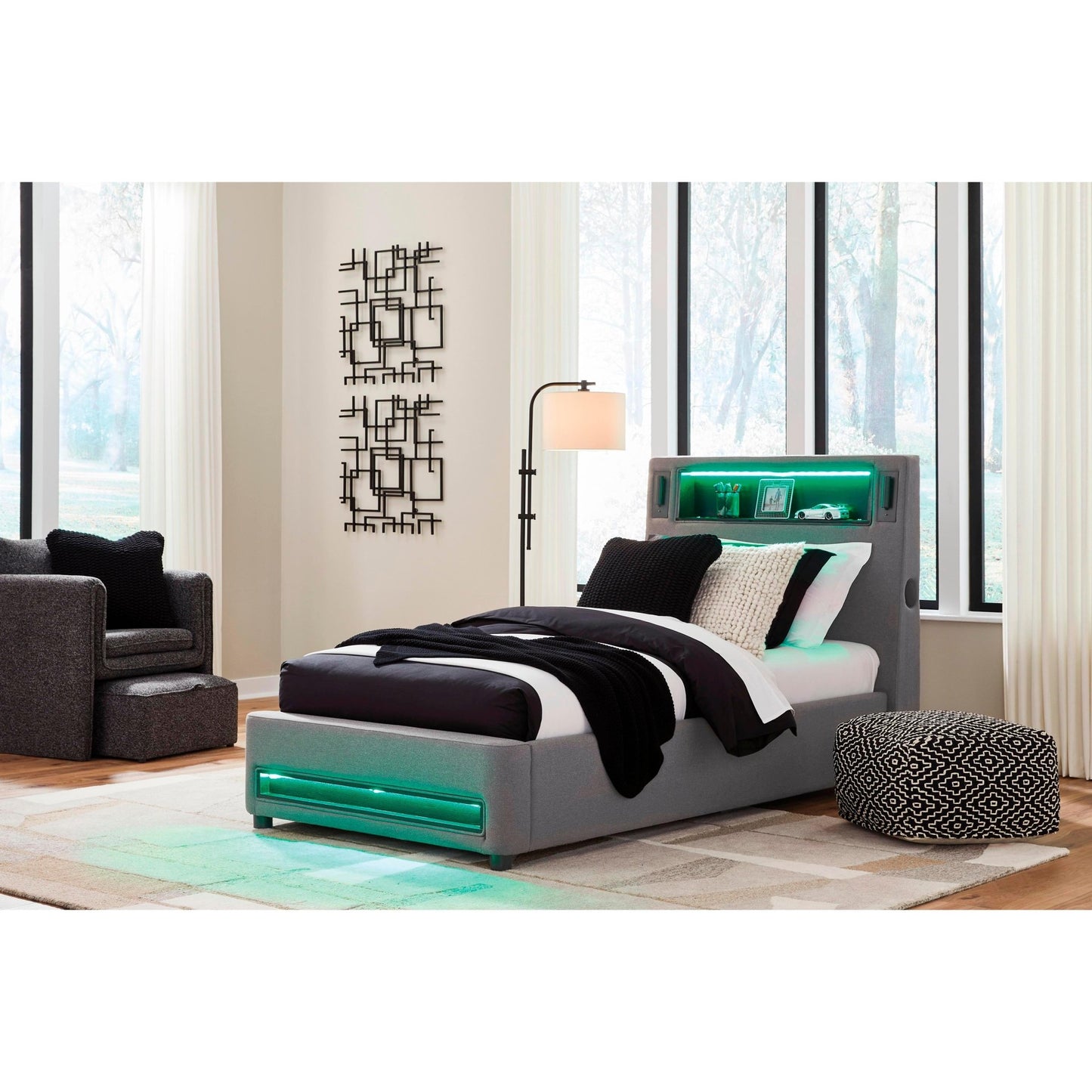 Signature Design by Ashley Verishaw PCB2721B23 Twin Upholstered Bed - American Furniture of Slidell