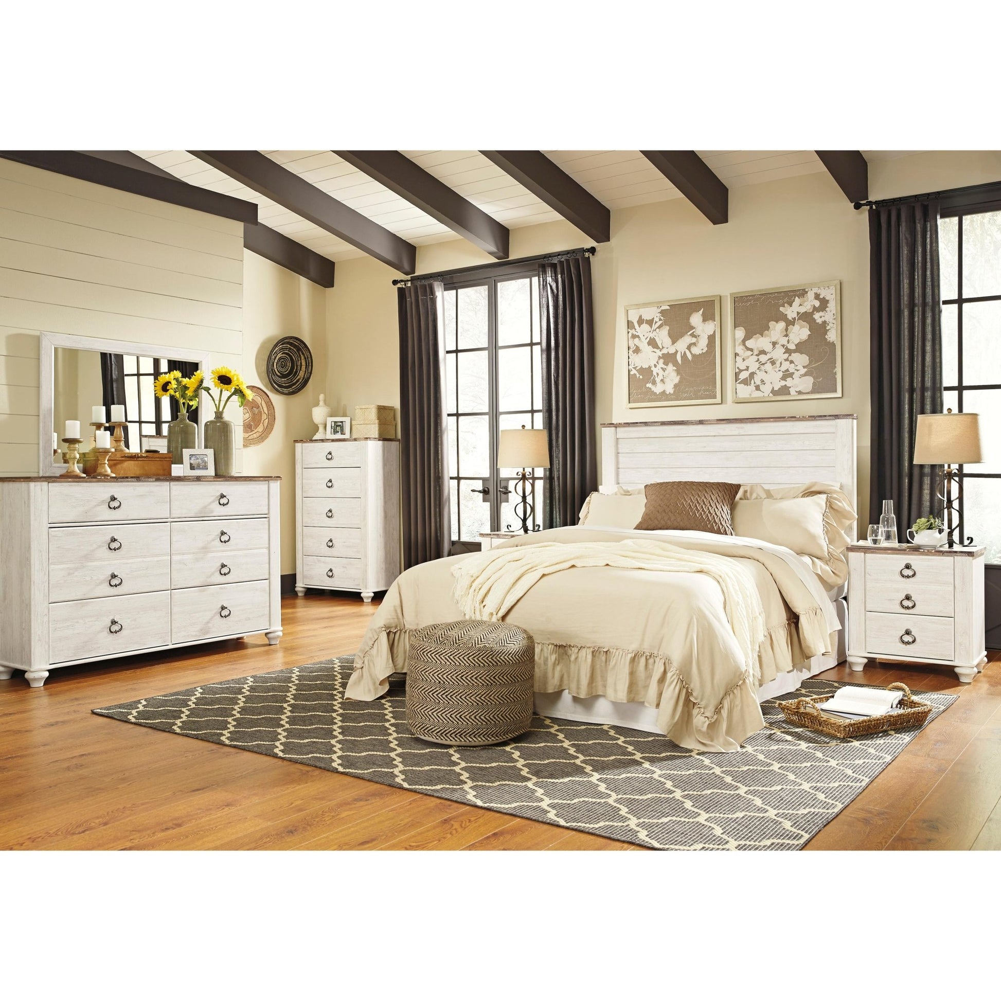 Signature Design by Ashley Willowton B267 - 57 Queen Panel Headboard - American Furniture of Slidell
