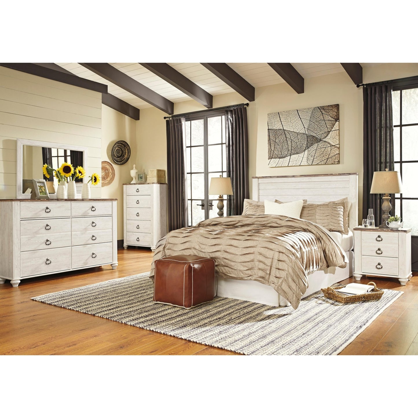 Signature Design by Ashley Willowton B267 - 57 Queen Panel Headboard - American Furniture of Slidell