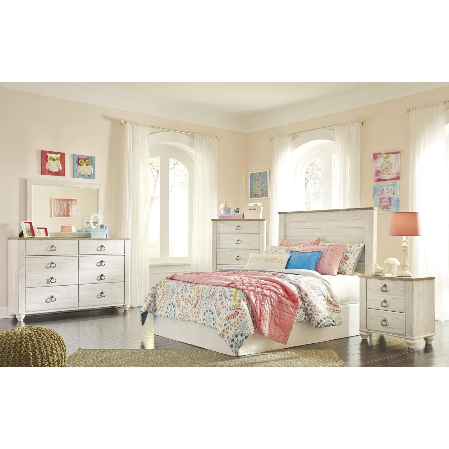 Signature Design by Ashley Willowton B267 - 87 Full Panel Headboard - American Furniture of Slidell