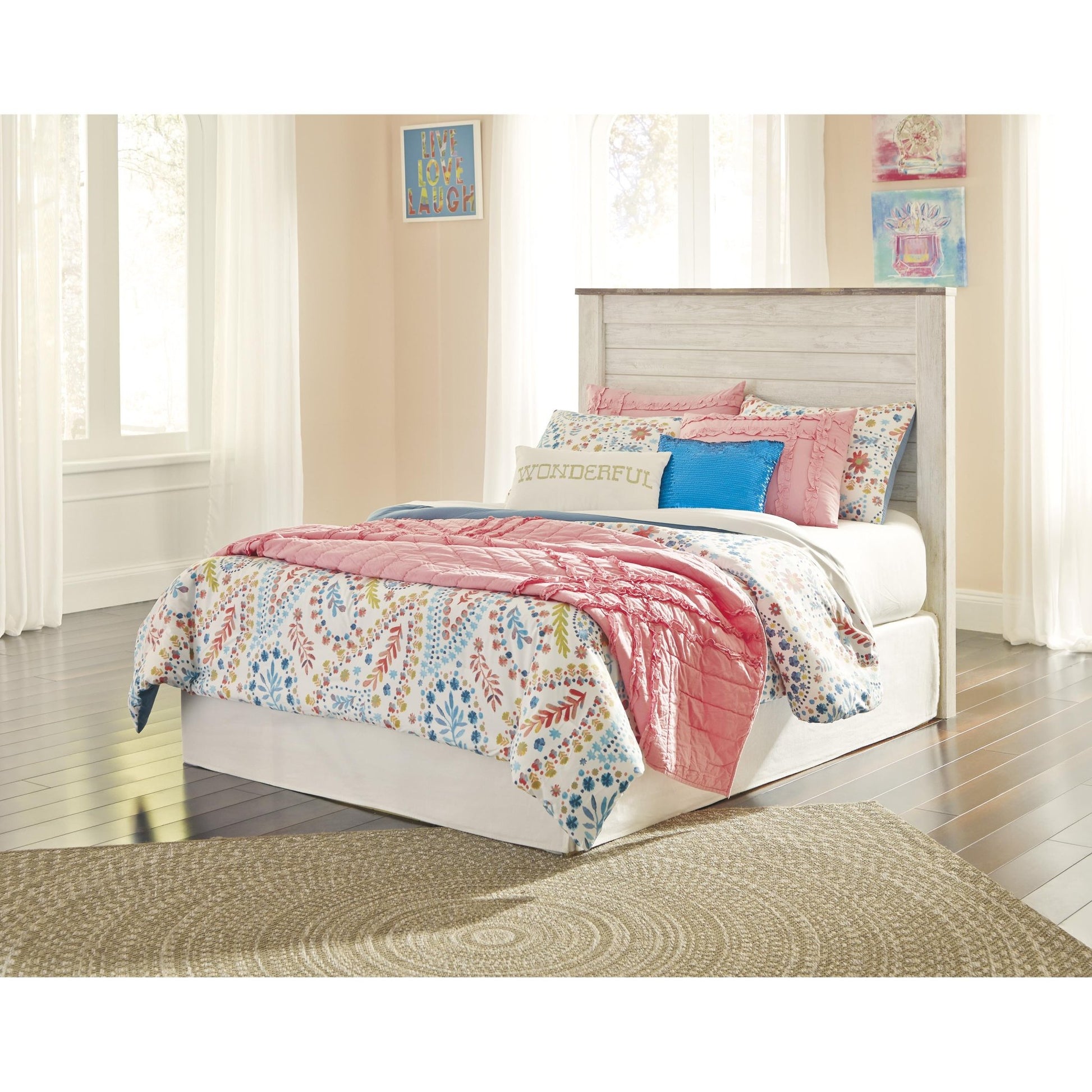 Signature Design by Ashley Willowton B267 - 87 Full Panel Headboard - American Furniture of Slidell