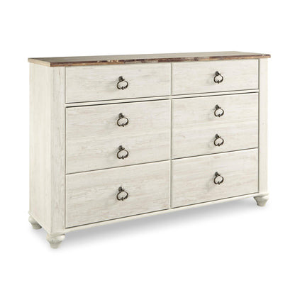 Signature Design by Ashley Willowton B267B44 8 pc King Sleigh Bedroom Set - American Furniture of Slidell