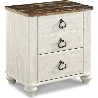 Signature Design by Ashley Willowton B267B56 8 pc Queen Sleigh Bedroom Set - American Furniture of Slidell